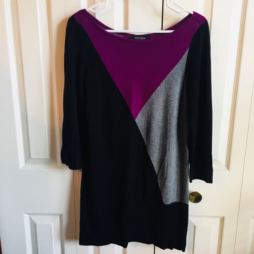 Whbm Size Medium Color Block Sweater - image 3